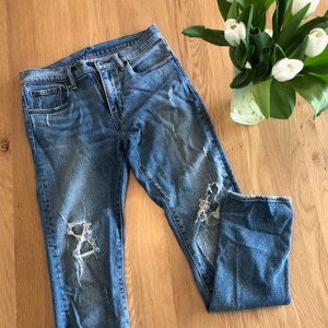 Levi Strauss 505c Slim Straight Patchwork Jean - Like new! W27 L32